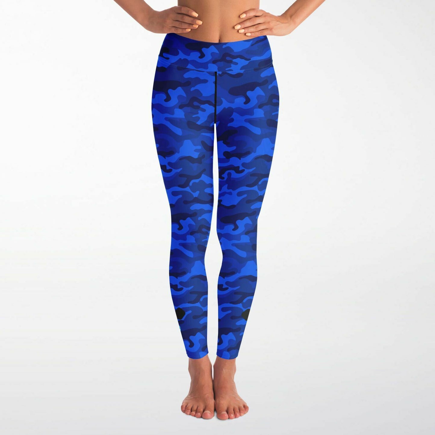 Blue Camo High Waisted Leggings