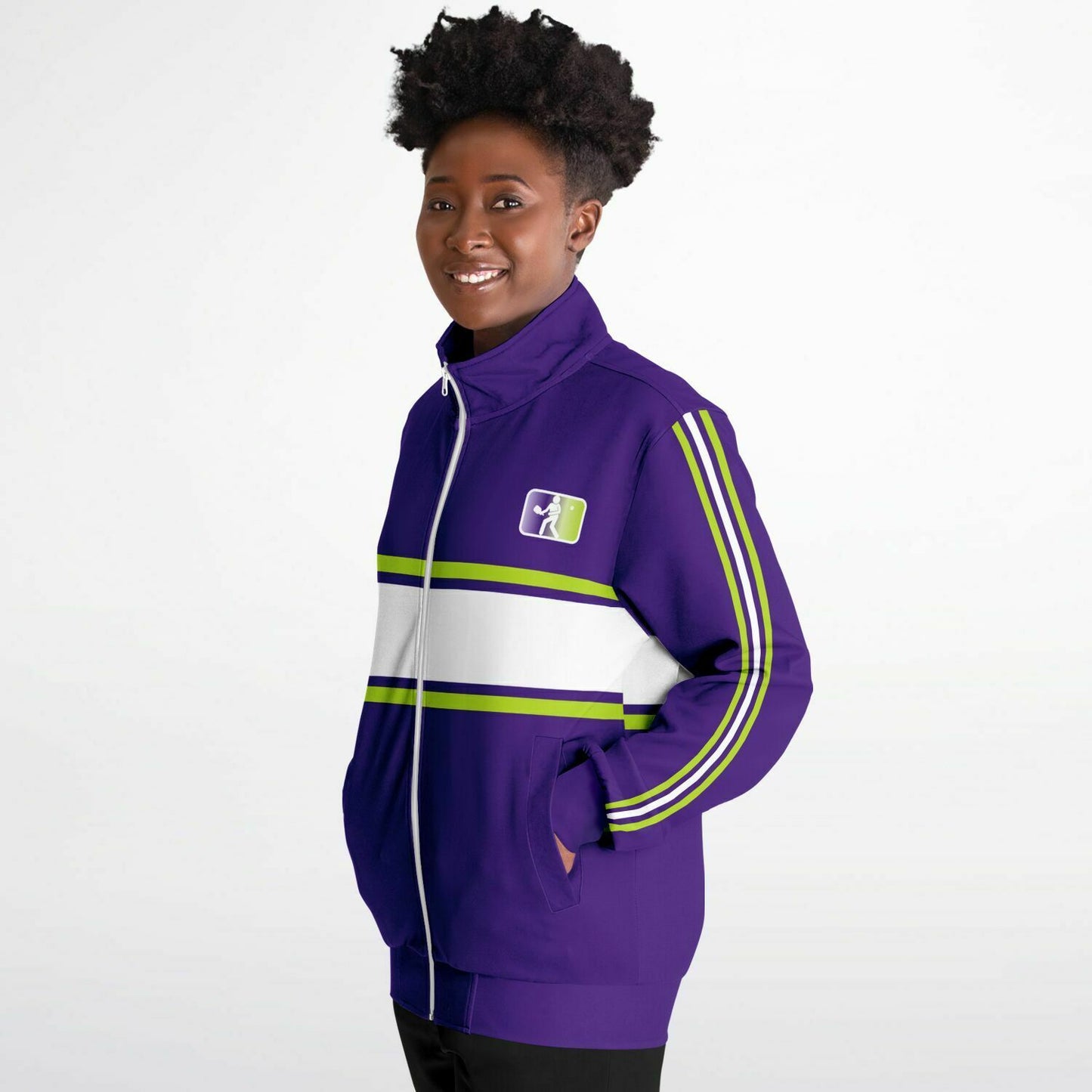 Violet & Lime Green PICKLEBALL Track Jacket