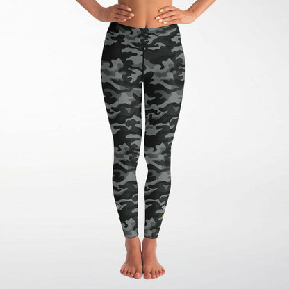 Gray Camo High Waisted Leggings