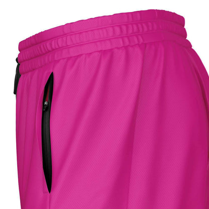 Hot Pink & Black 2-in-1 Athletic Shorts (Long)