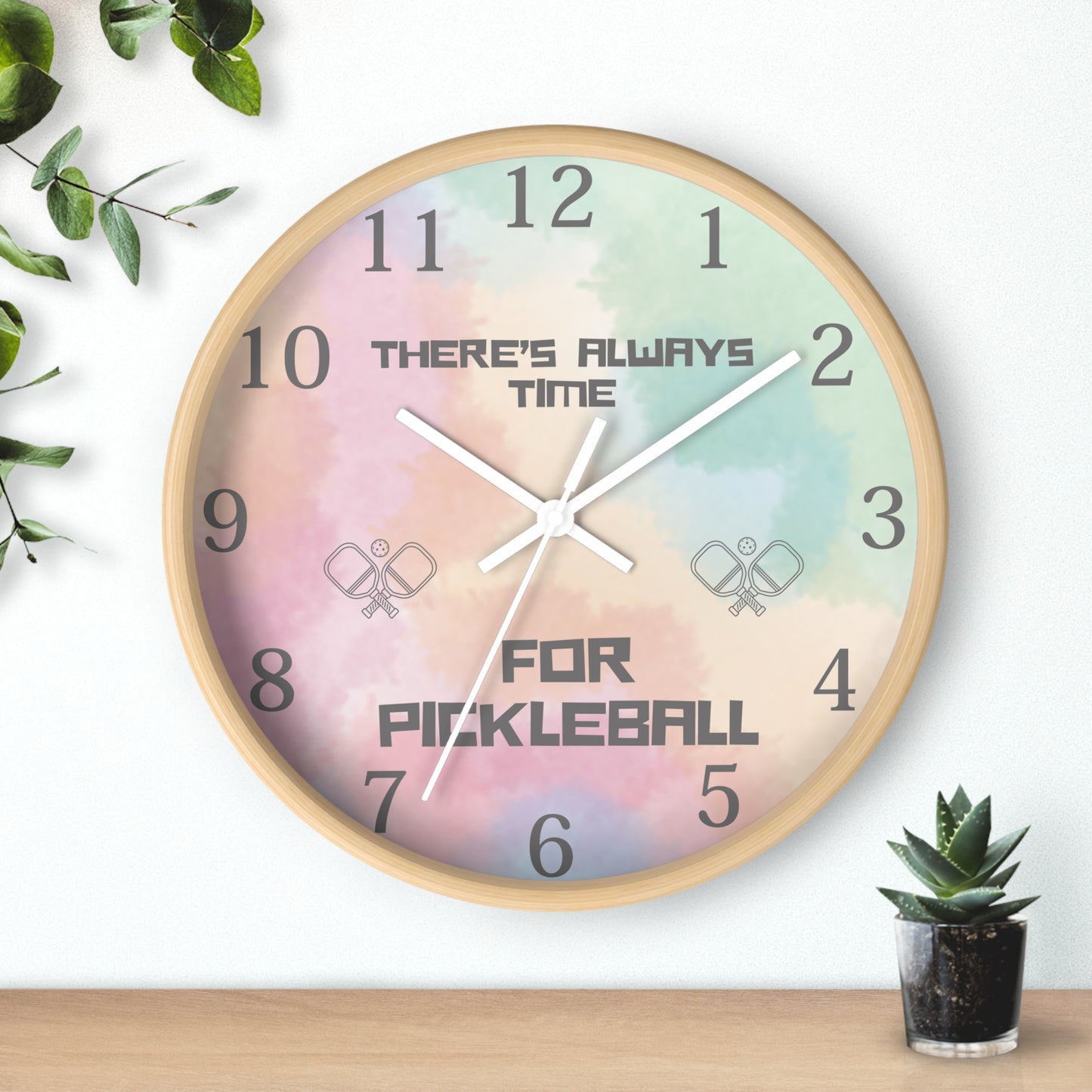 There's Always Time for Pickleball Wall Clock