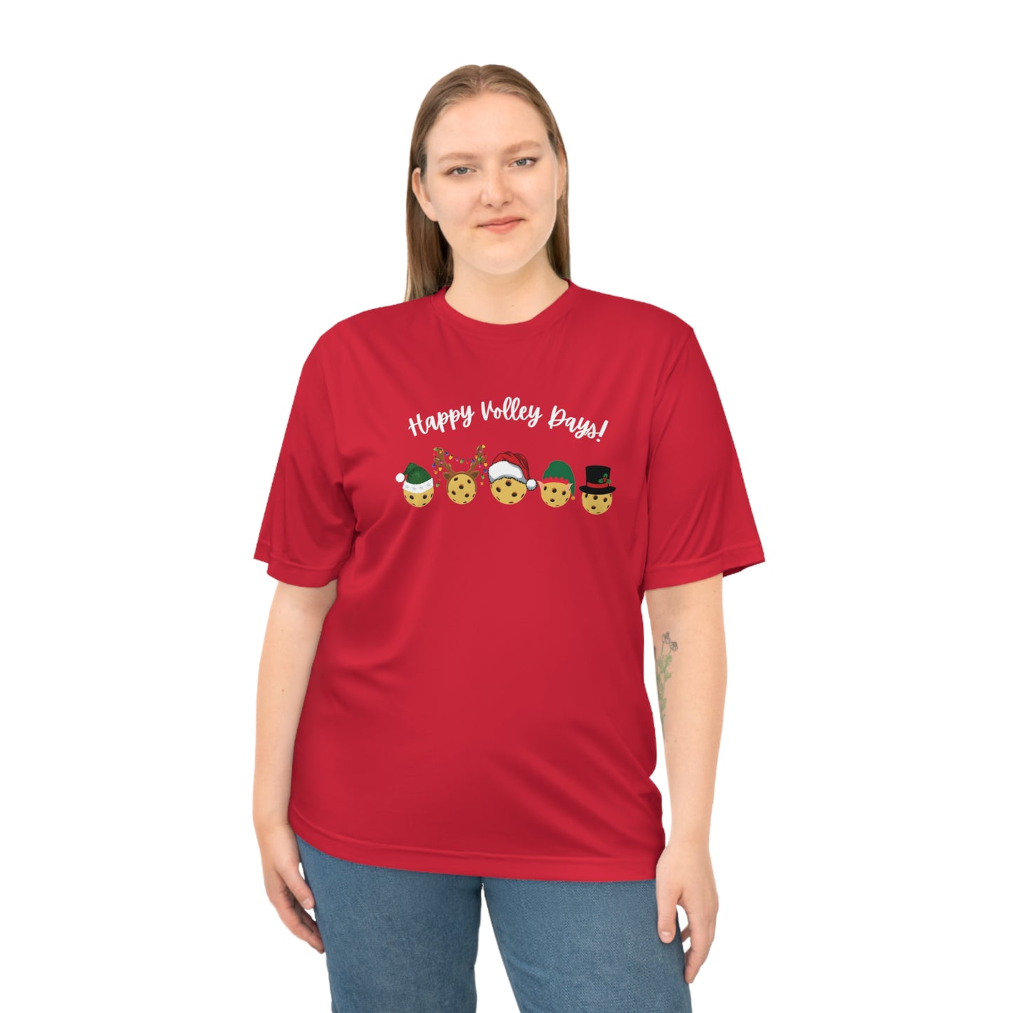 Happy Volley Days - Christmas Pickleball Dri Fit Shirt