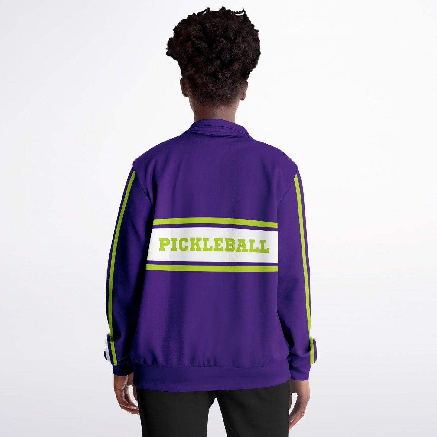 Violet & Lime Green PICKLEBALL Track Jacket