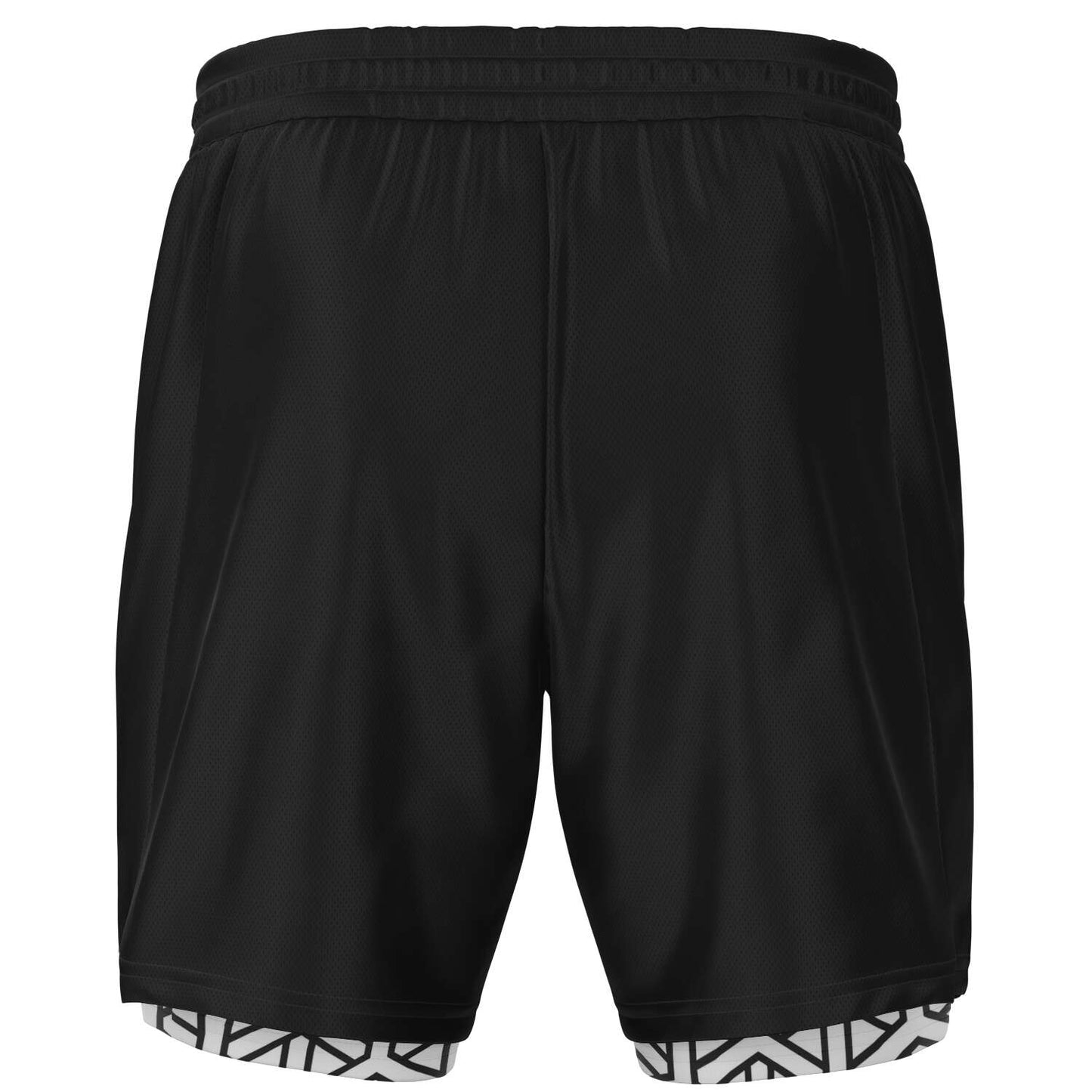 Black & White 2-in-1 Athletic Shorts (Long)