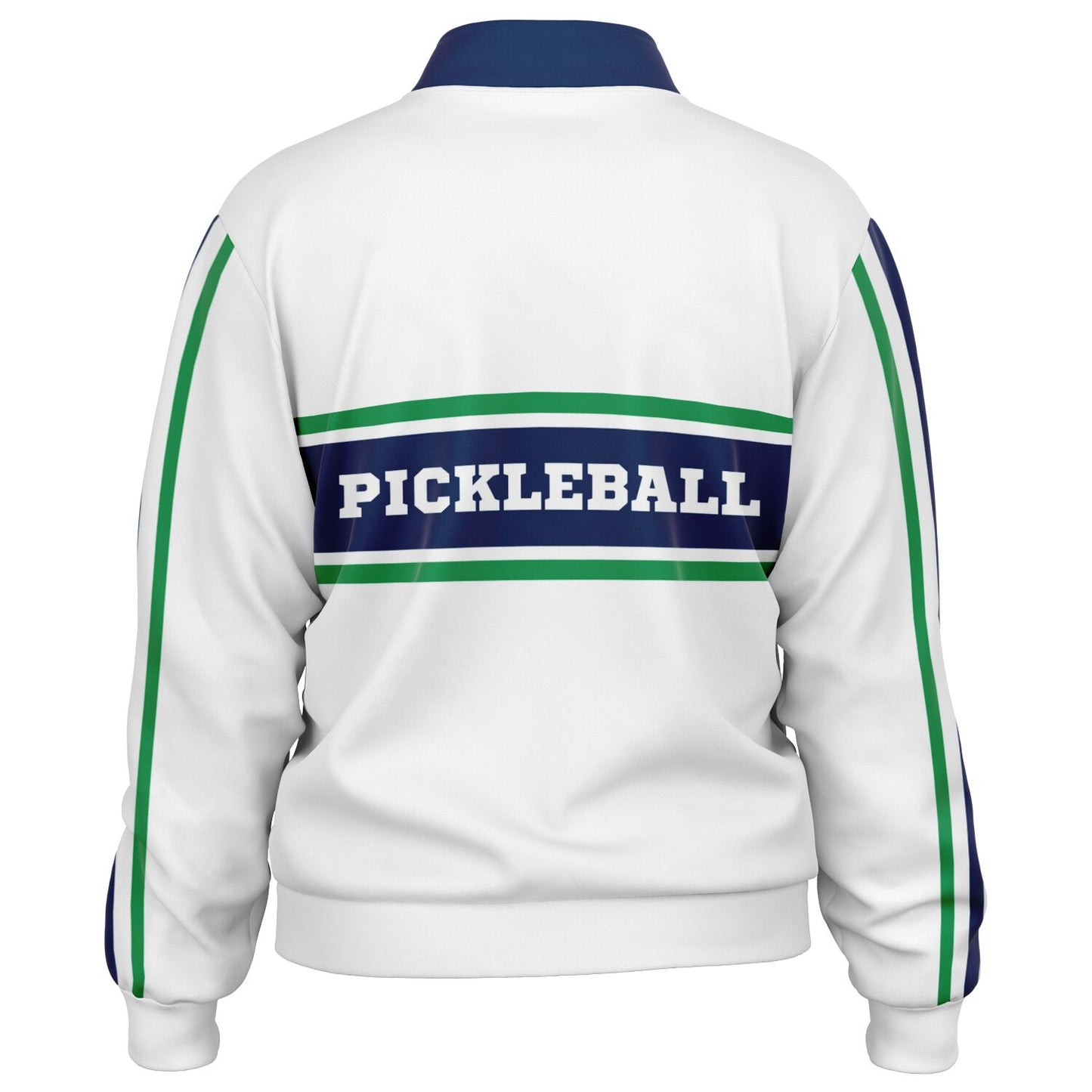 White, Navy & Green Pickleball Jacket