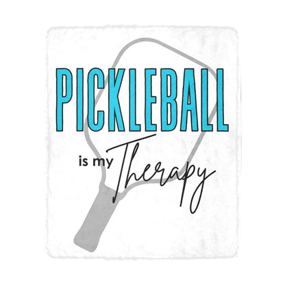 PICKLEBALL Is My Therapy Microfiber Fleece Blanket