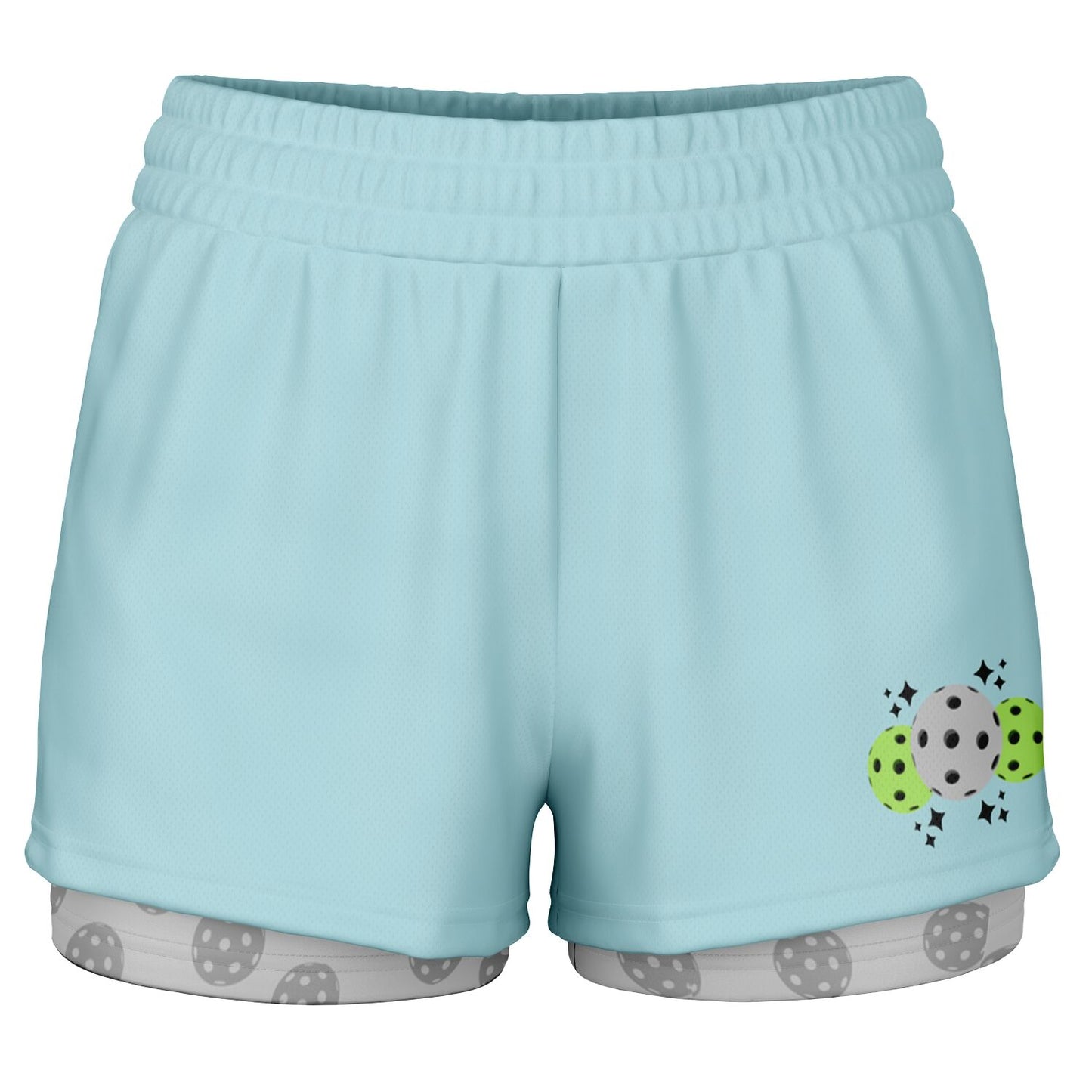 Teal 2-in-1 Athletic Shorts (Short)