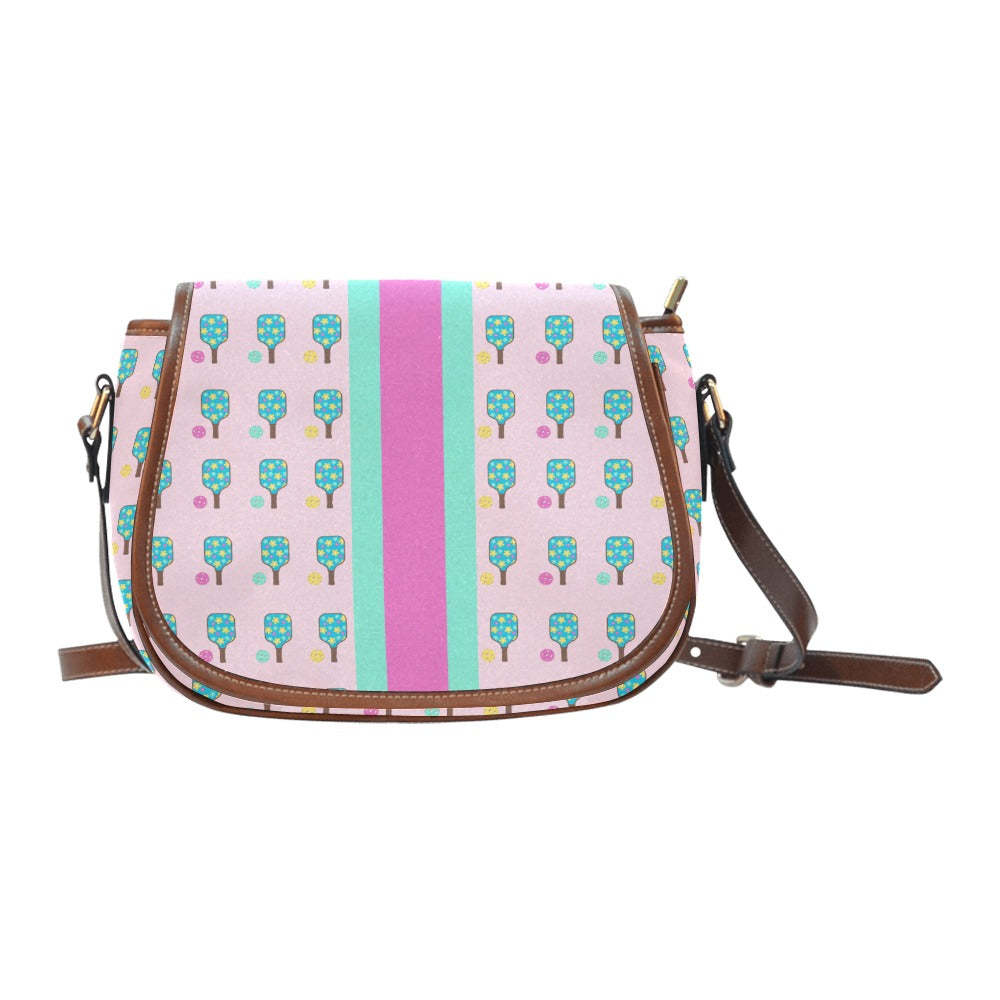 Blue Pickleball Paddle Crossbody Bag