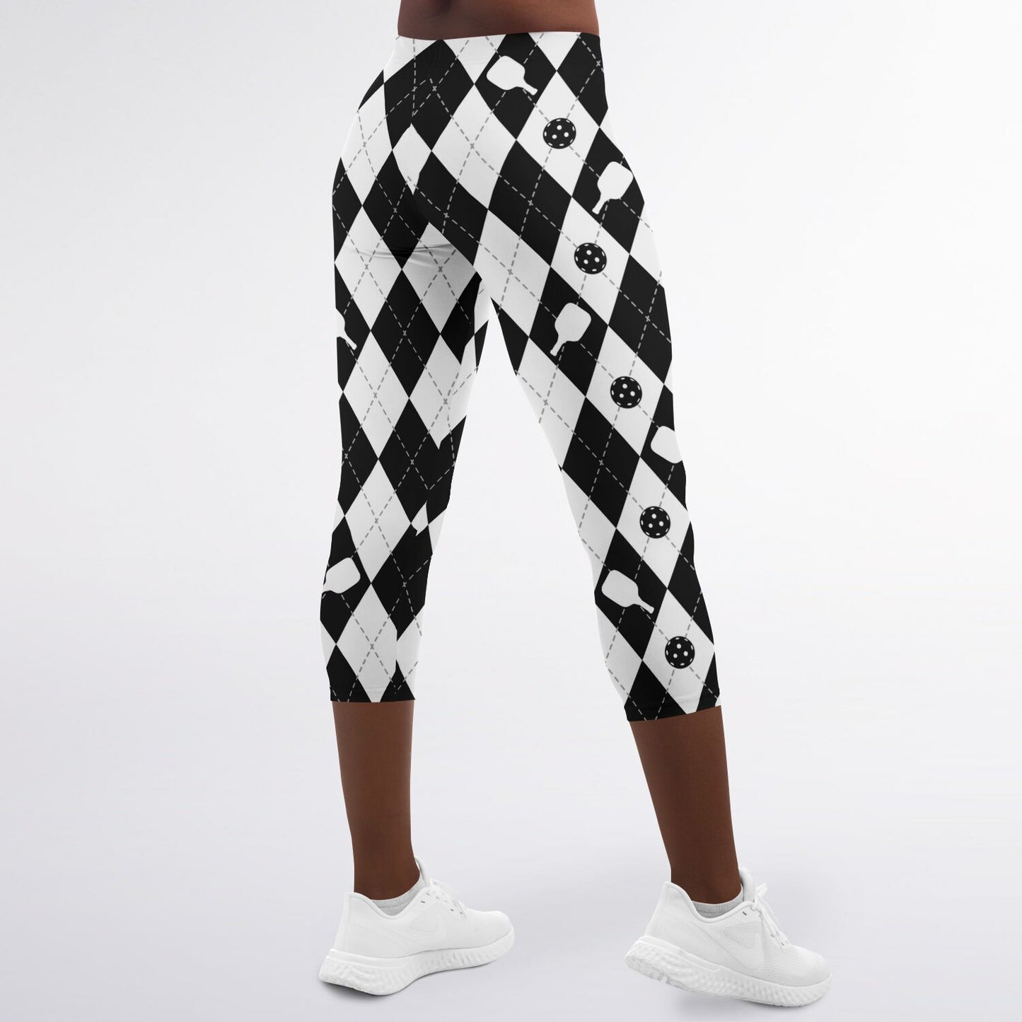 Black & White Argyle Capris