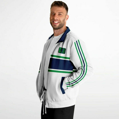 White, Navy & Green Pickleball Jacket