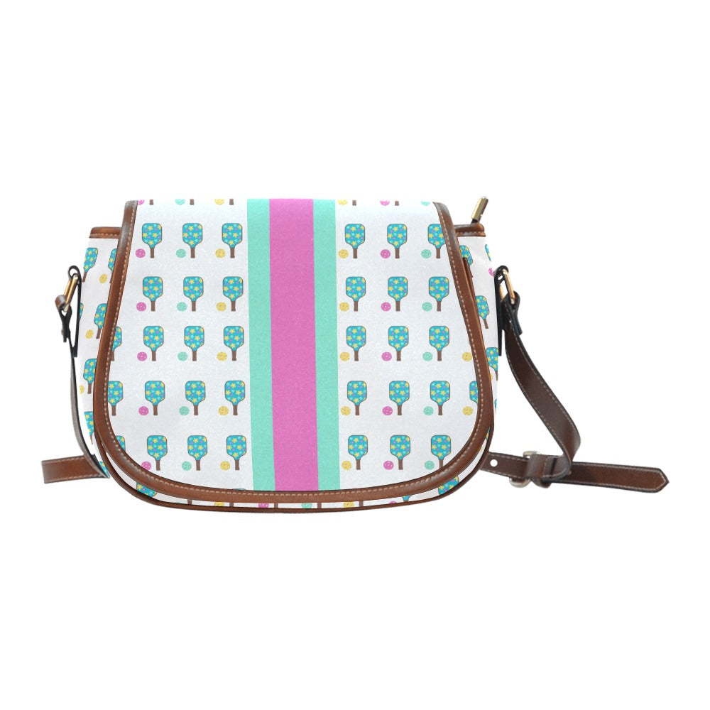 Blue Pickleball Paddle Crossbody Bag