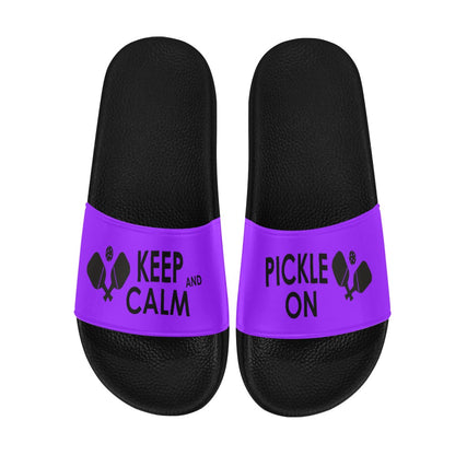 Keep Calm & Pickle On Slide Sandals