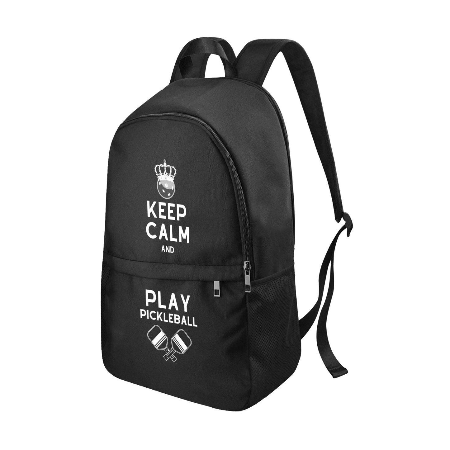 Keep Calm Pickleball Backpack with Side Mesh Pockets