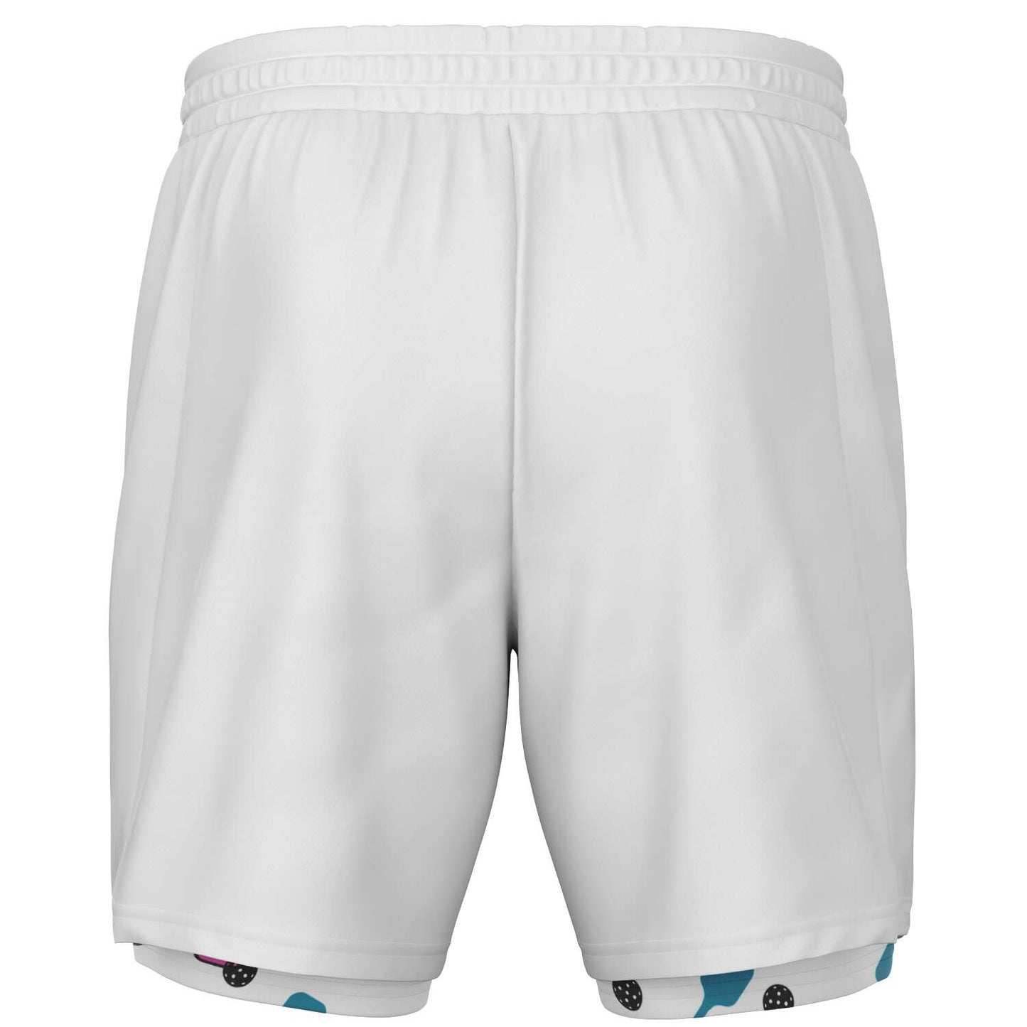 White 2-in-1 Athletic Shorts (Long)