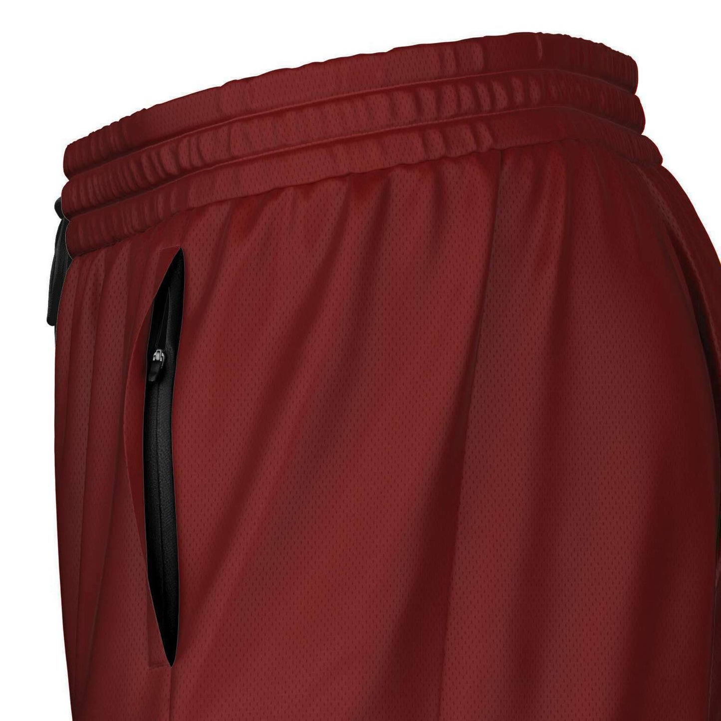 Maroon & Black 2-in-1 Athletic Shorts (Long)