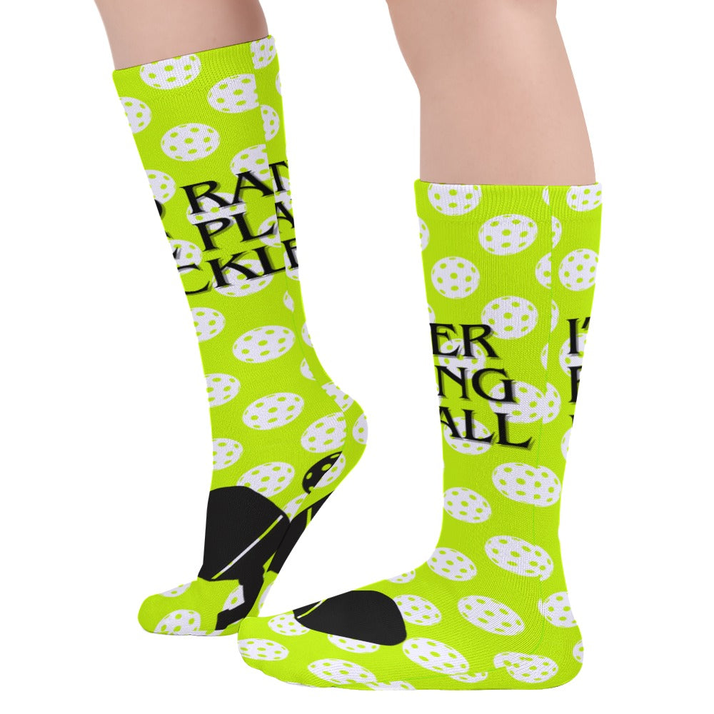 I'd Rather Be Playing Pickleball Tall Socks