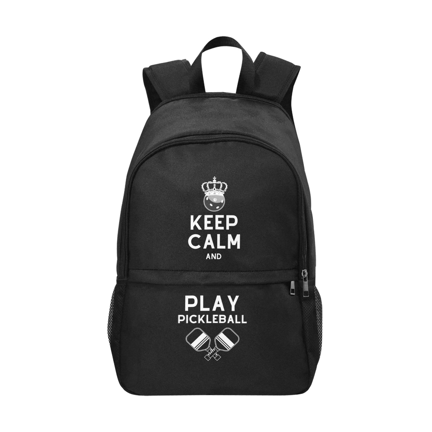 Keep Calm Pickleball Backpack with Side Mesh Pockets