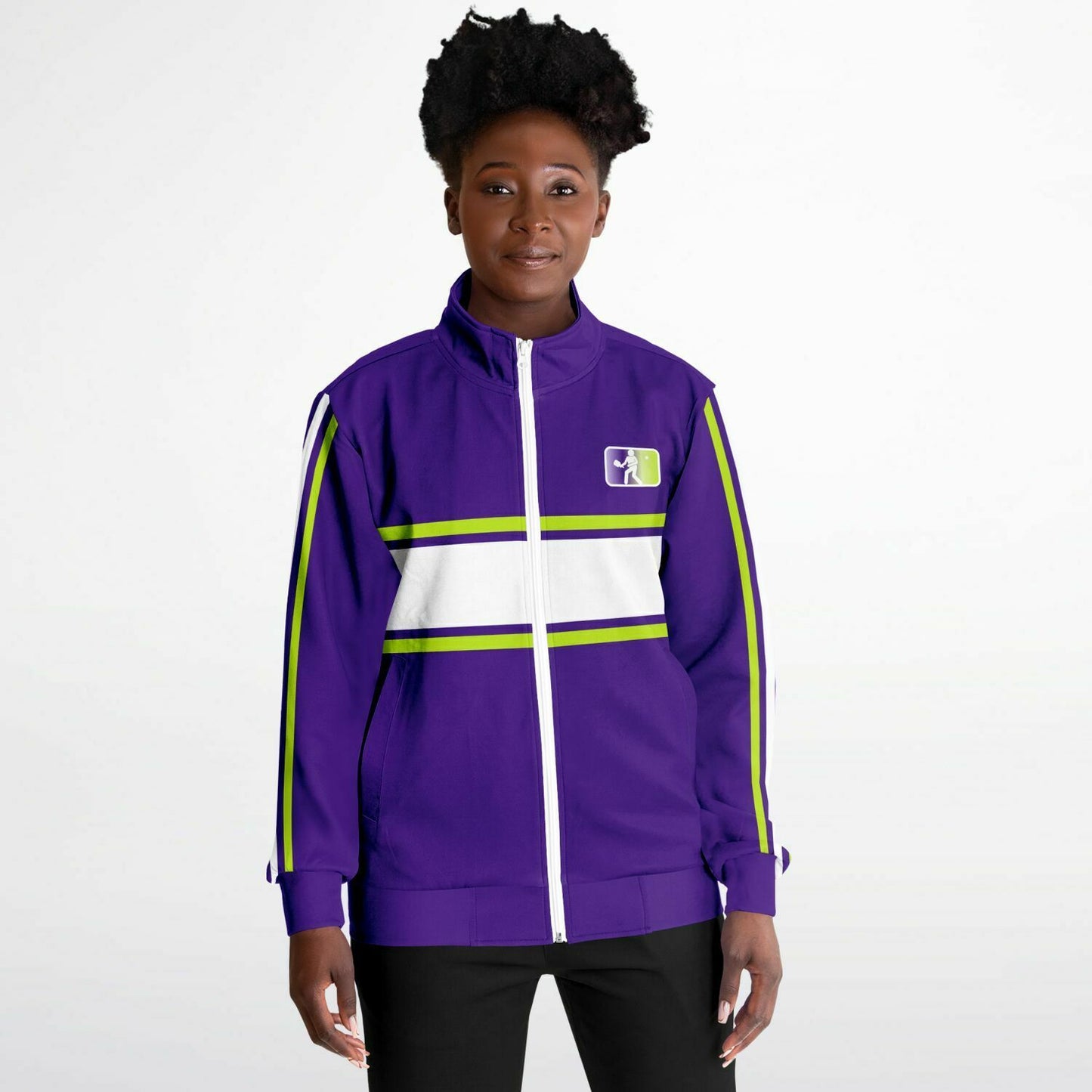 Violet & Lime Green PICKLEBALL Track Jacket