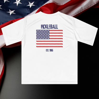 American Flag Pickleball Performance T-Shirt