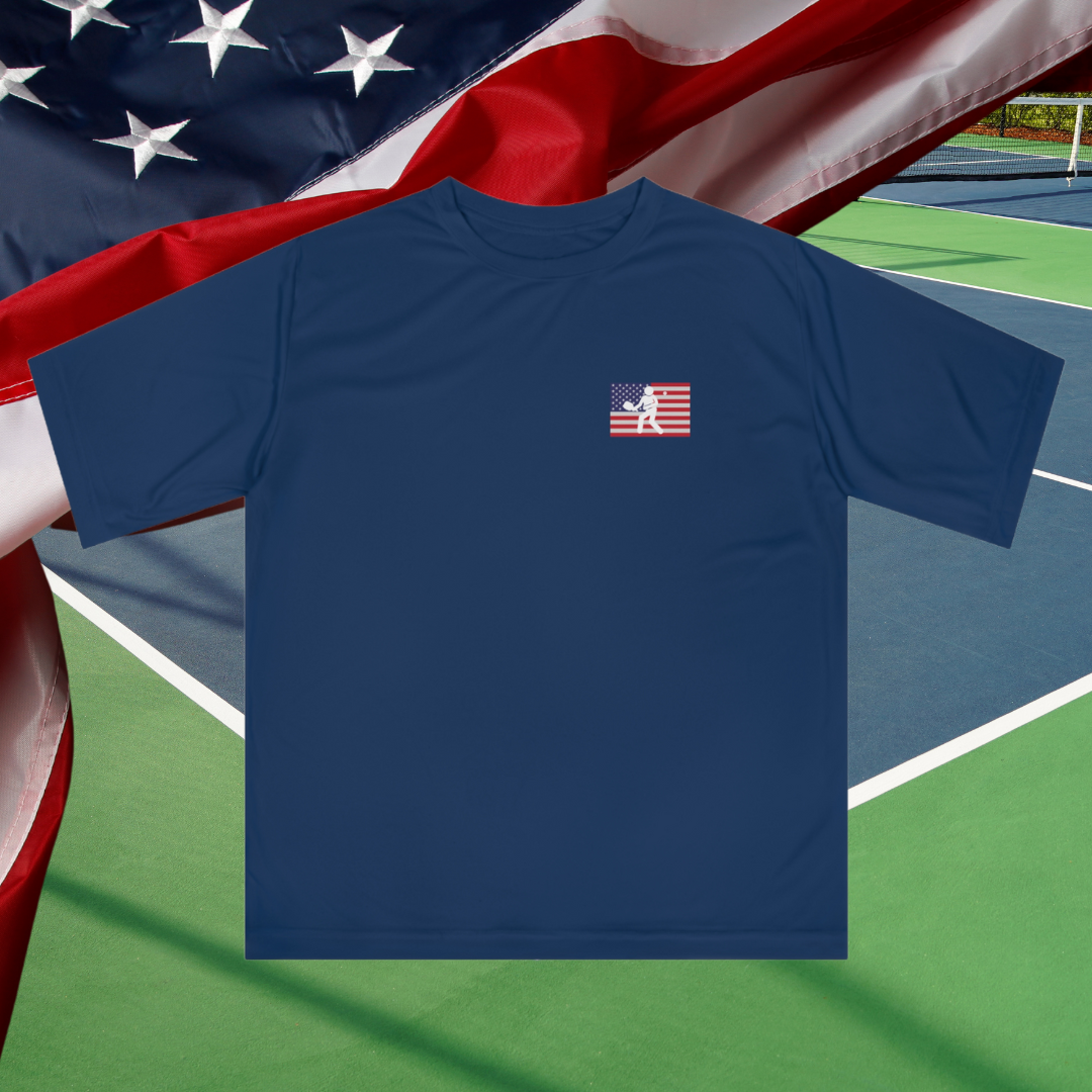 American Flag Pickleball Performance T-Shirt