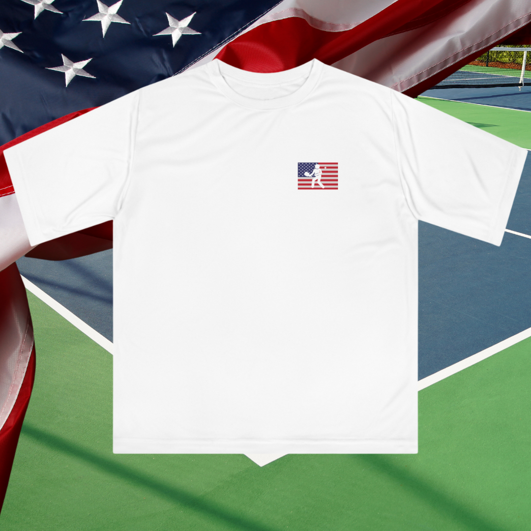 American Flag Pickleball Performance T-Shirt