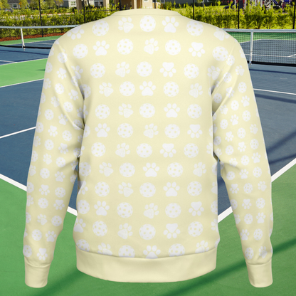 Puppies & Pickleball Sweatshirt (Pale Yellow)