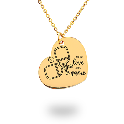 Pickleball Paddles Heart Necklace