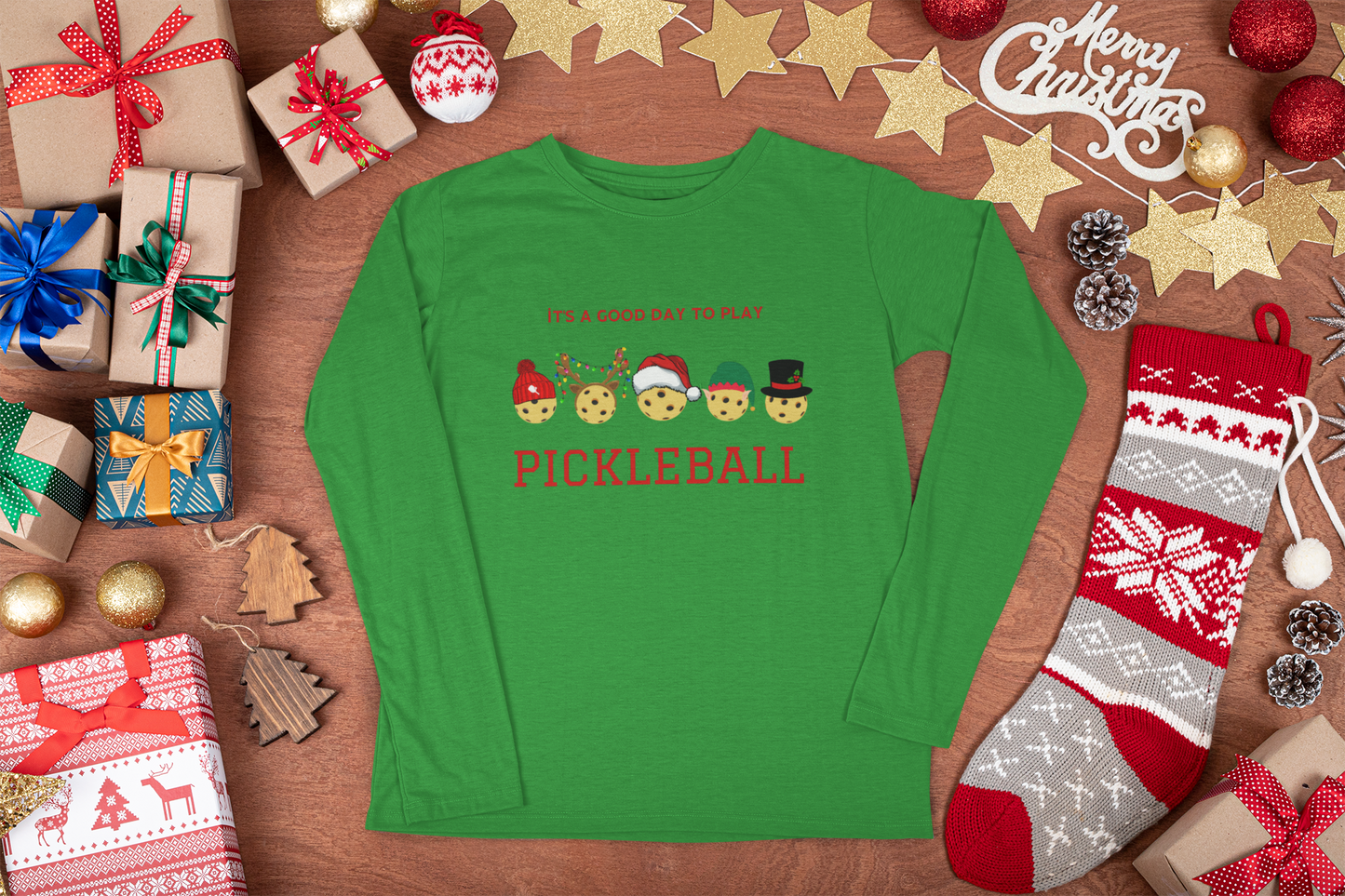 It's a Good Day to Play Pickleball - Christmas Shirt