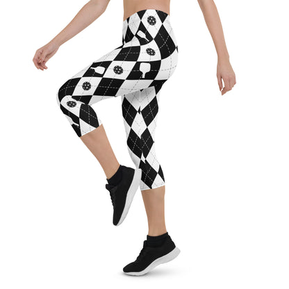 Black & White Argyle Capris