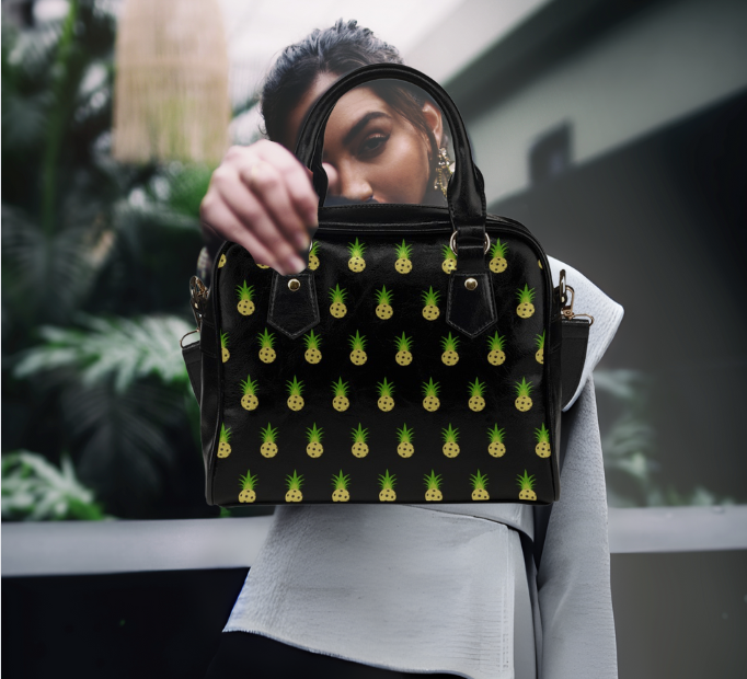 Pineapple Pickleball Shoulder Handbag