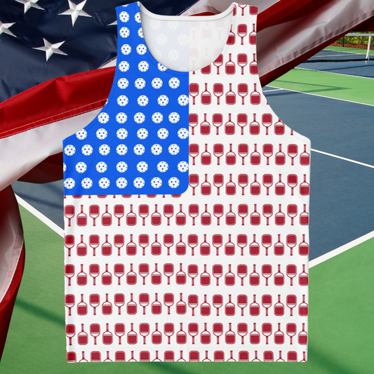 American Flag Pickleball Tank Top