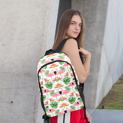 Flamingo Backpack with Side Mesh Pockets