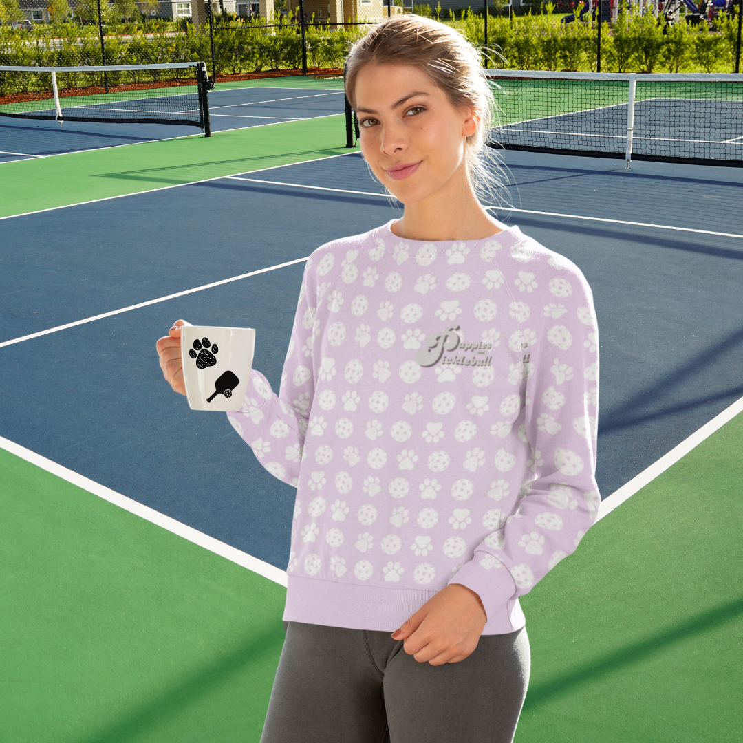 Puppies & Pickleball Sweatshirt (Lavender)