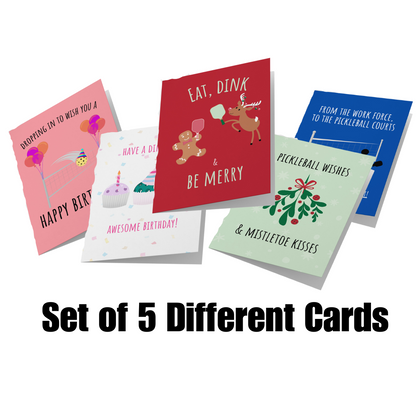 Mix & Match Pickleball Greeting Cards (Set of 5)