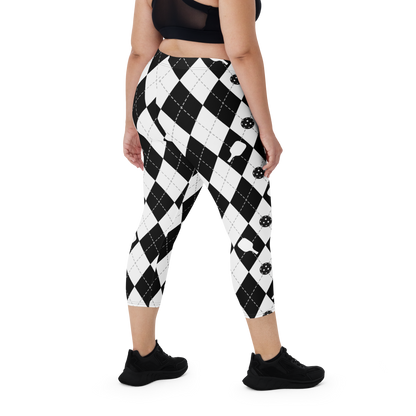 Black & White Argyle Capris