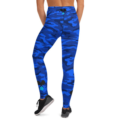 Blue Camo High Waisted Leggings