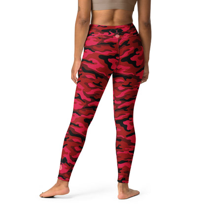 Red Camo High Waisted Leggings