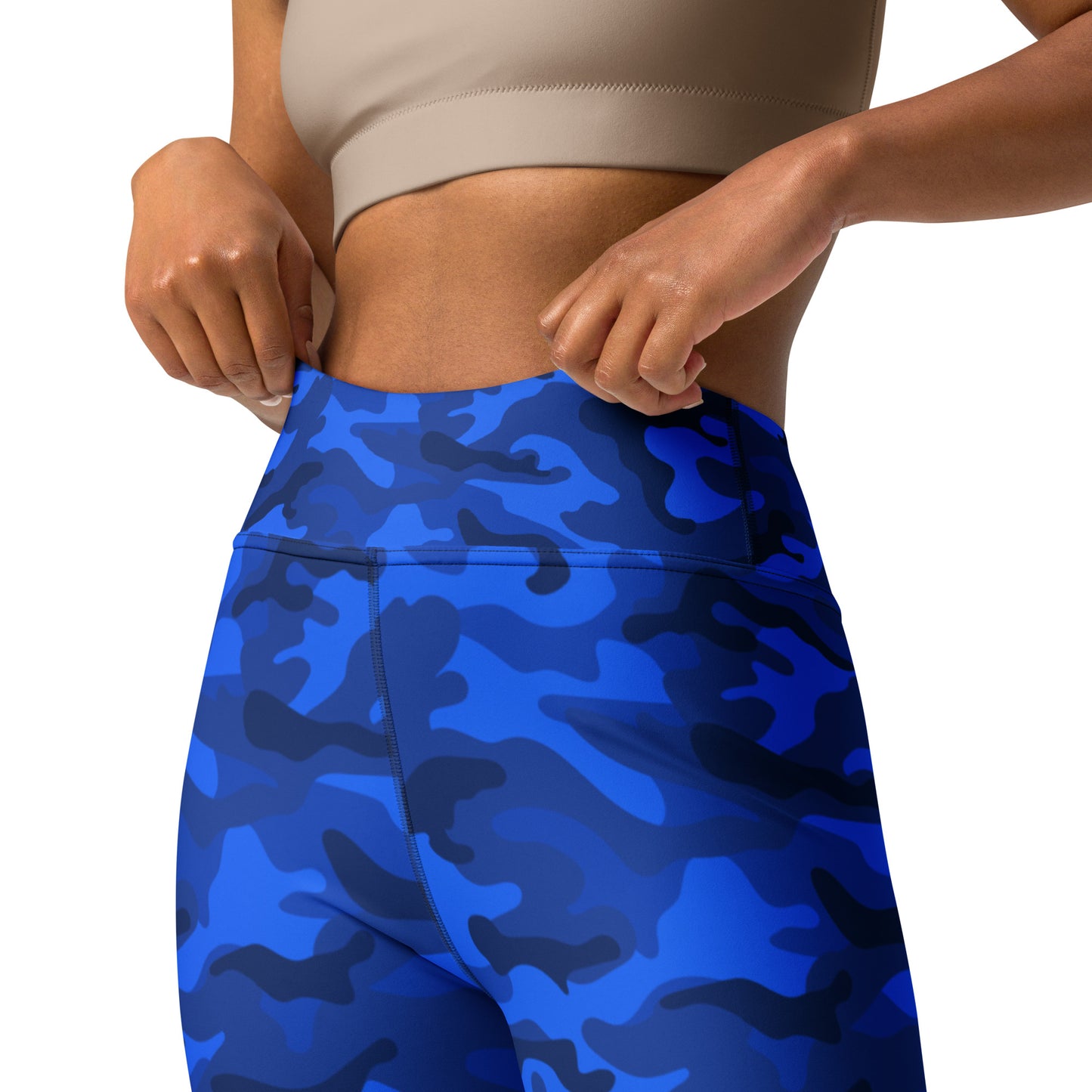 Blue Camo High Waisted Leggings