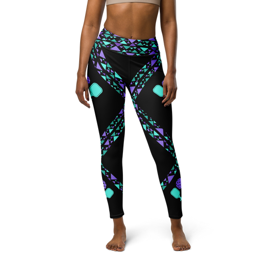 Teal & Purple High Waisted Leggings