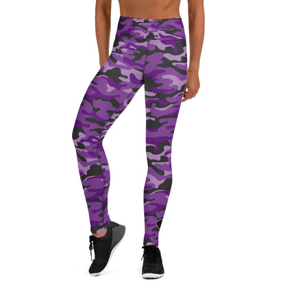 Purple Camo High Waisted Leggings