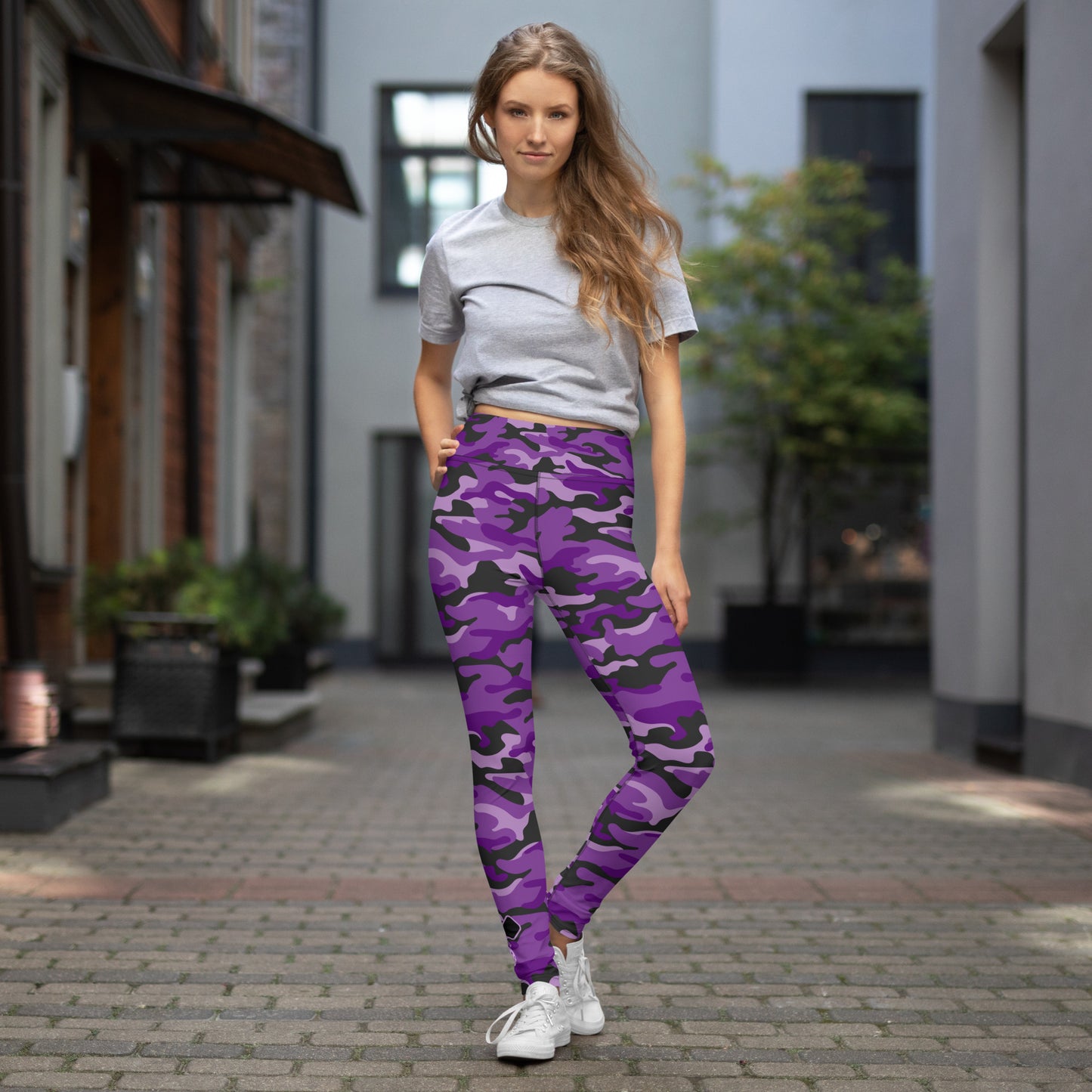 Purple Camo High Waisted Leggings