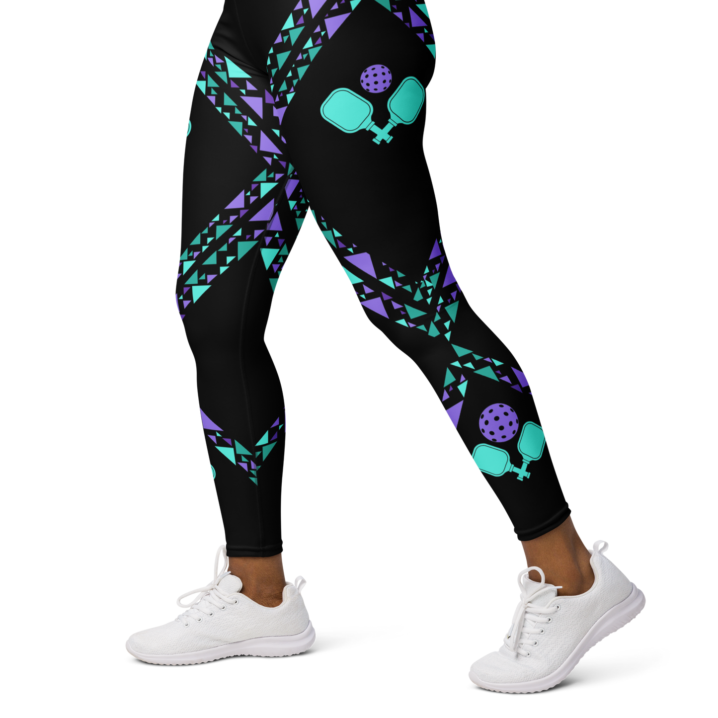 Teal & Purple High Waisted Leggings