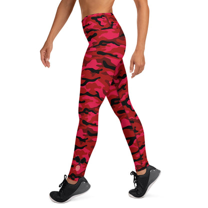 Red Camo High Waisted Leggings