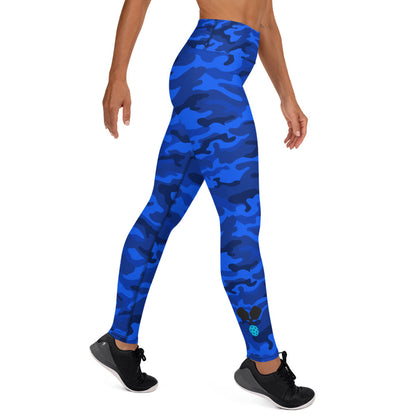 Blue Camo High Waisted Leggings