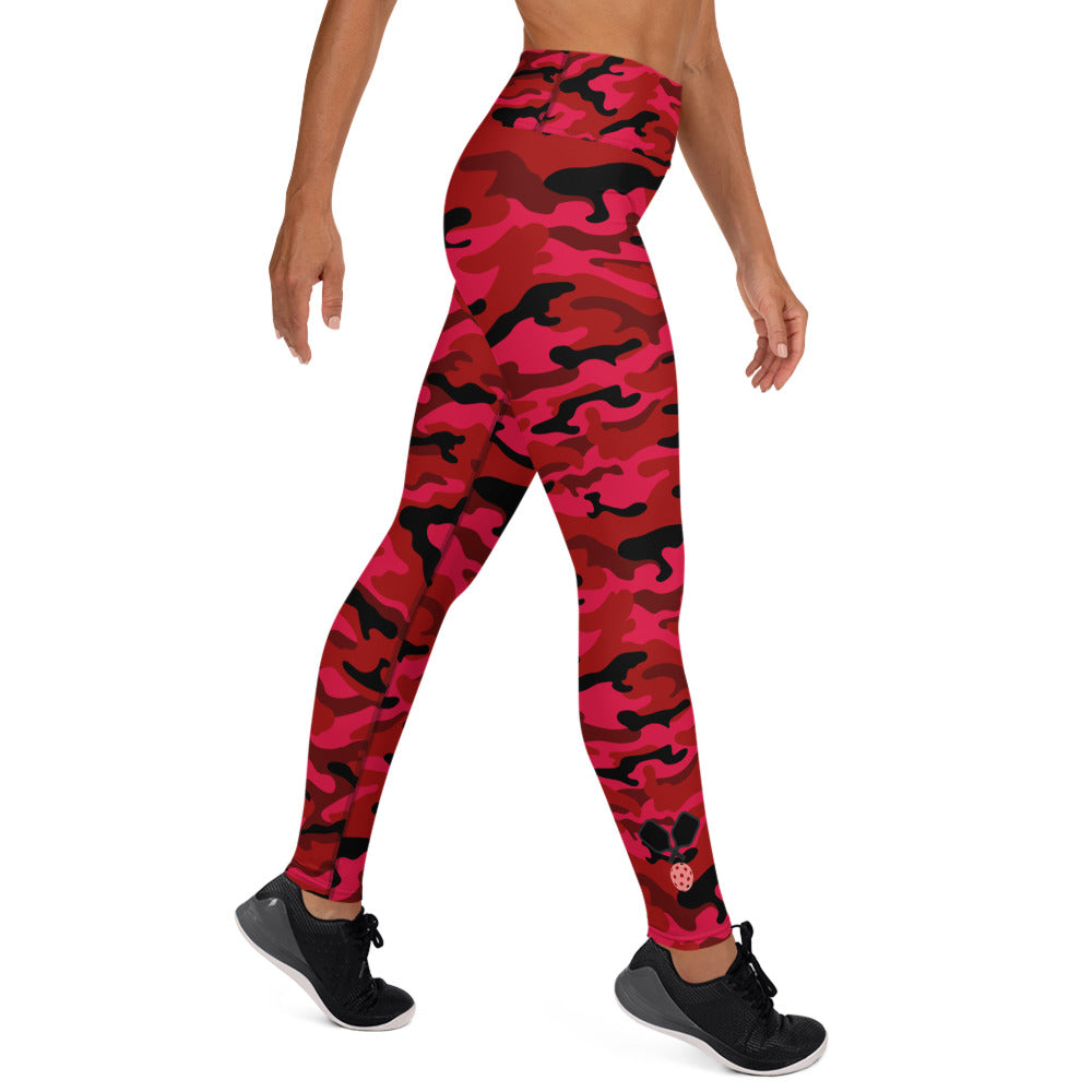 Red Camo High Waisted Leggings