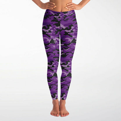 Purple Camo High Waisted Leggings