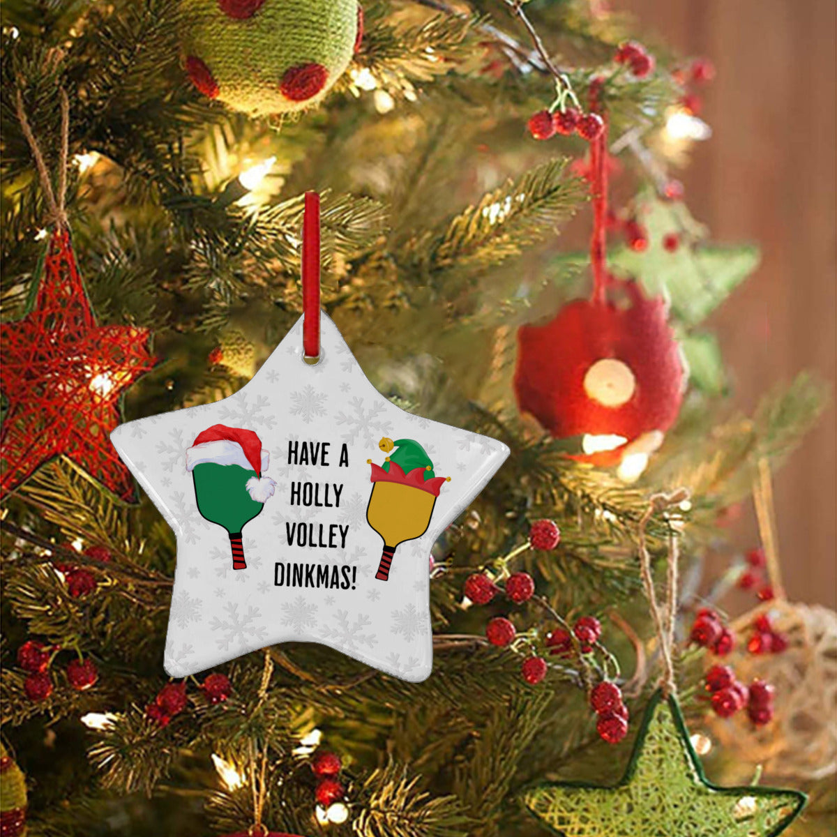 Holly Volley Dinkmas Ornament