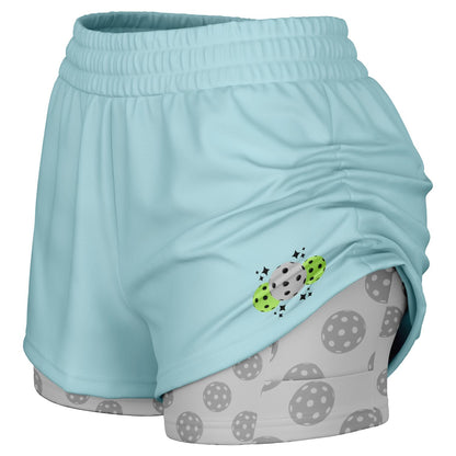 Teal 2-in-1 Athletic Shorts (Short)