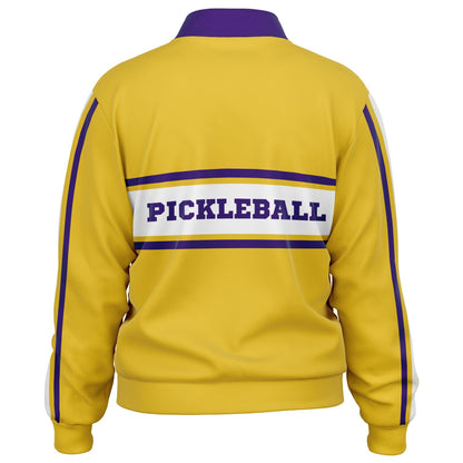 Yellow & Violet PICKLEBALL Track Jacket