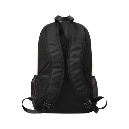 Keep Calm Fabric Backpack with Side Mesh Pockets